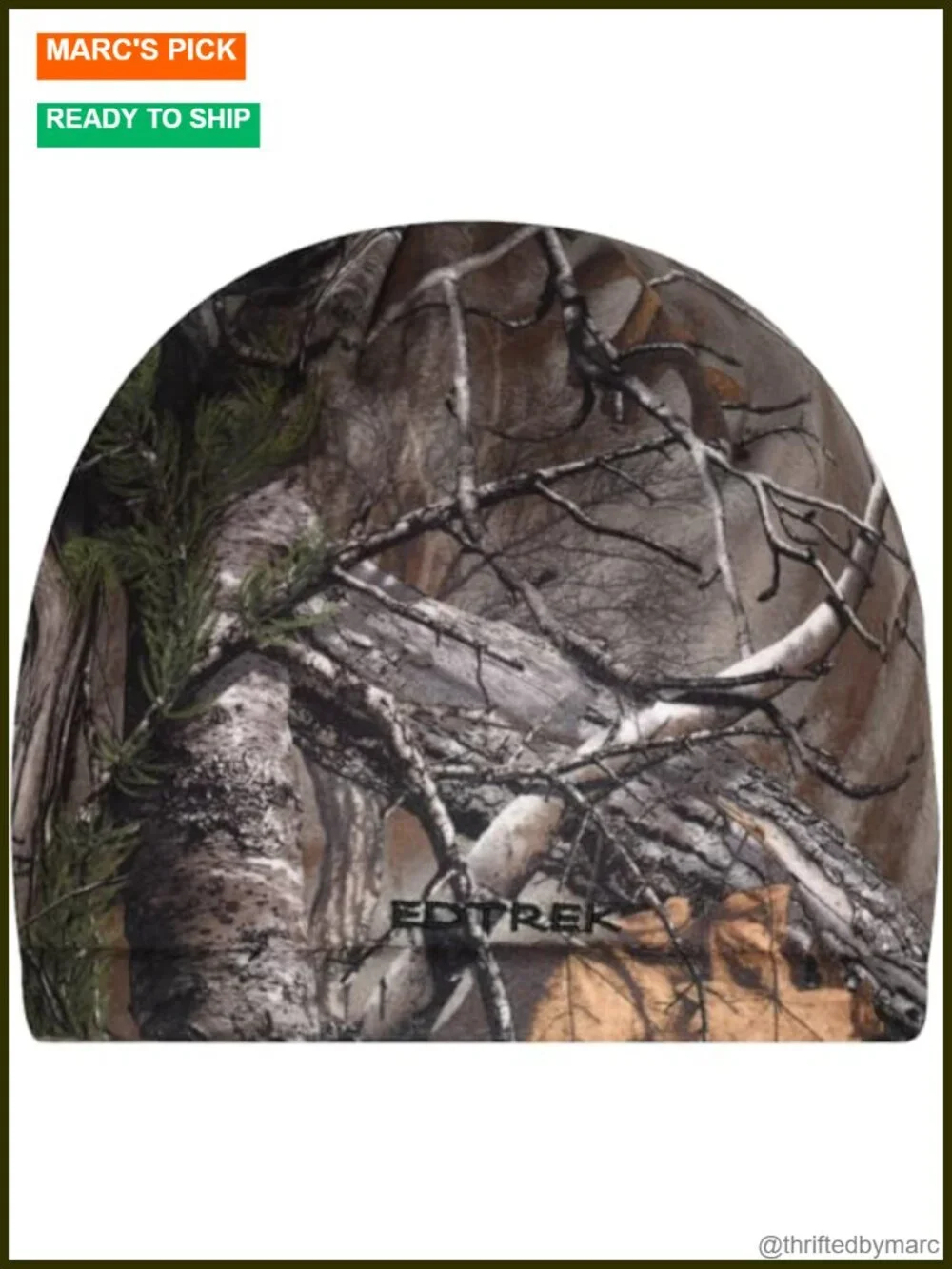 Reversible Windproof Fleece Beanie Hat - Warm Winter Hat for Hunting Fishing